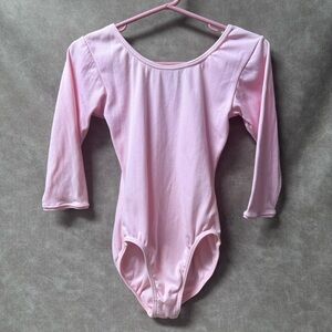 Jacques Moret girls Dance 3/4 Sleeve Basic Leotard Sz L 12/14